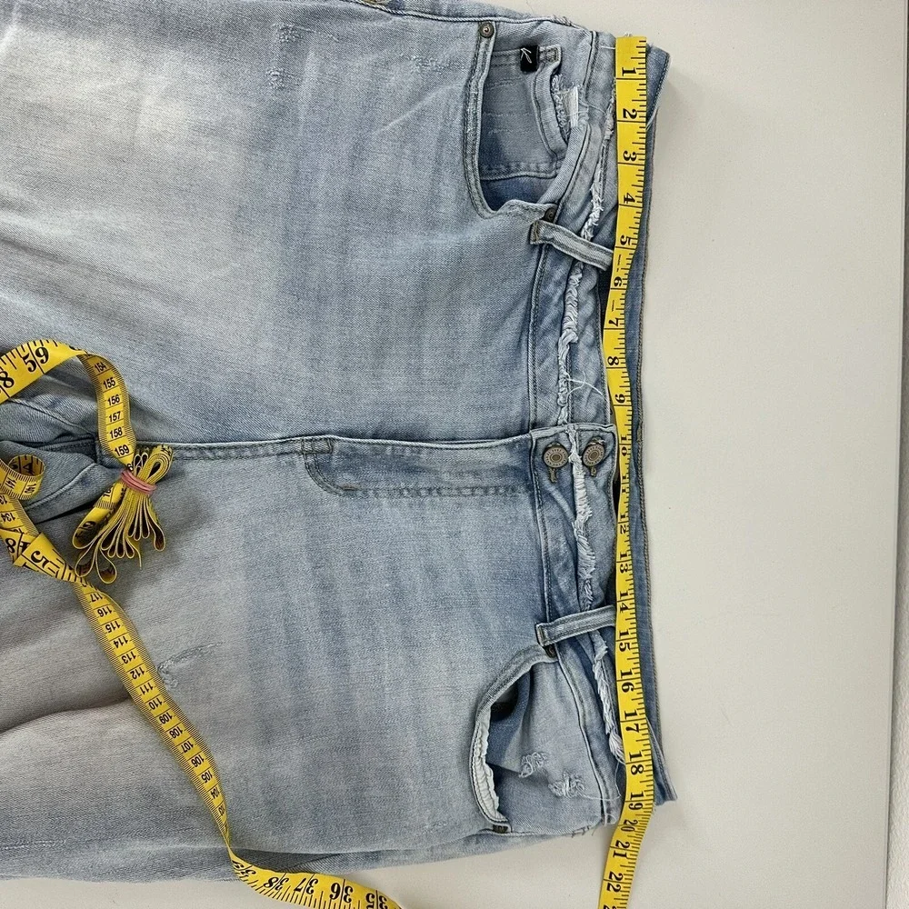 Kancan Jeans Womens Plus size 20 Blue Light Wash Crop Distressed Stretch‎
